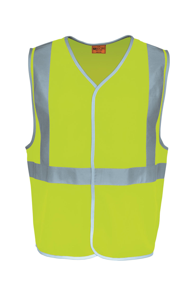 Unisex Adults Hi-Vis Vest With Crossing Tape in Yellow