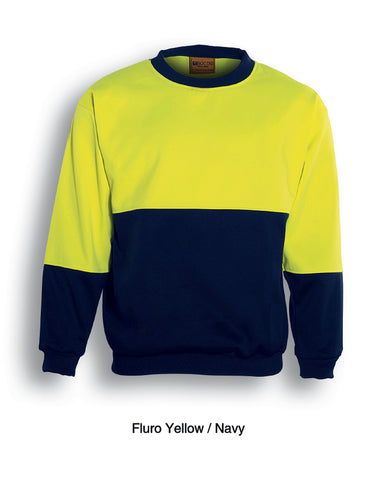 Unisex Adults Hi-Vis Sloppy Joe in Yellow/Navy