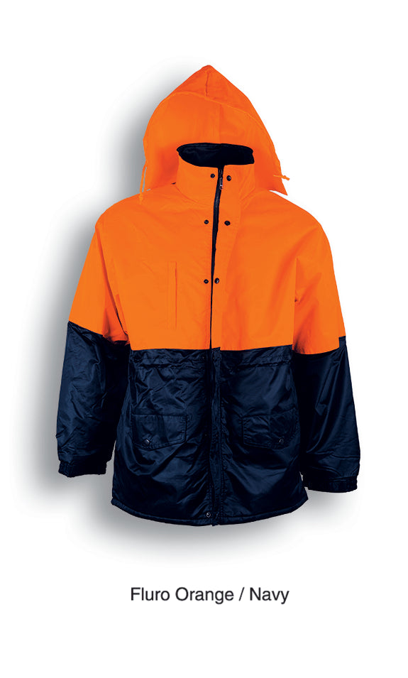 Unisex Adults Hi-Vis Mesh Lining Jacket in Orange/Navy