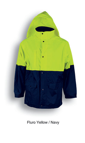 Unisex Adults Hi-Vis Mesh Lining Jacket in Yellow/Navy