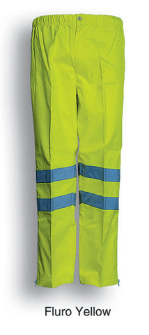 Unisex Adutls Hi-Vis Pants With Reflective Tape in Yellow