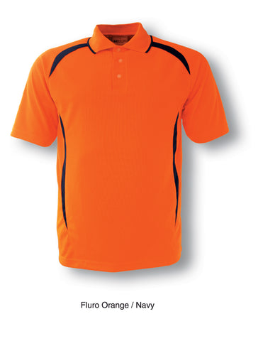 Unisex Adults Hi-Vis Safety Style Polo in Orange/Navy