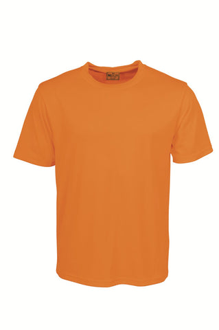 Unisex Adults Breezway Plain Round Neck Tee Shirt in Orange
