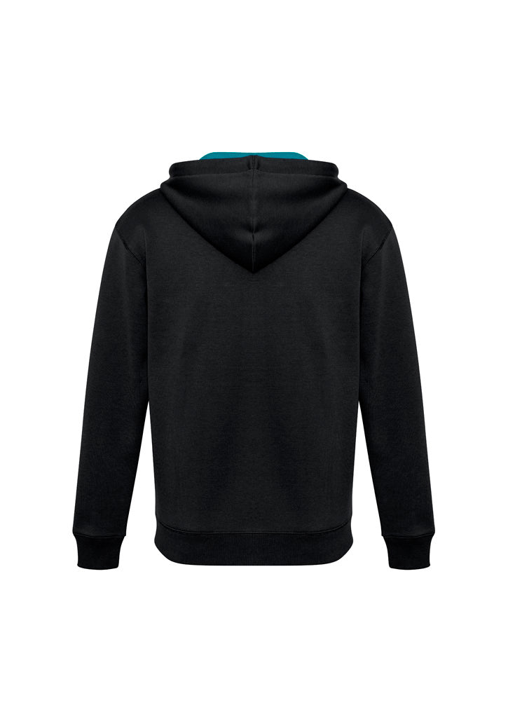 Renegade Unisex Hoodie Black/Teal/Silver back view