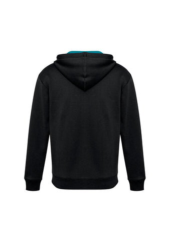 Renegade Unisex Hoodie Black/Teal/Silver back view