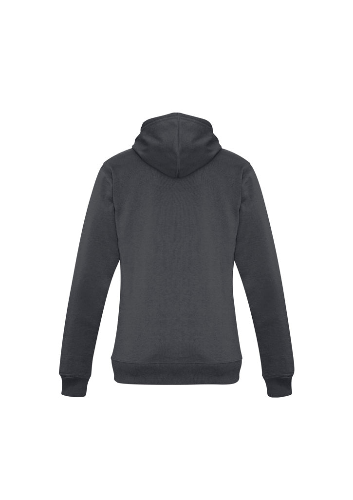 Crew Womens Hoodie Charcoal back view