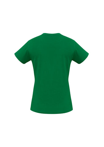 Ice Womens Short Sleeve Tee Kelly Green back view
