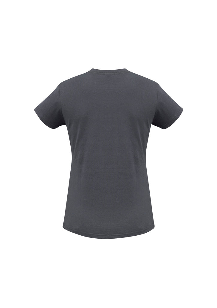 Ice Womens Short Sleeve Tee Charcoal back view