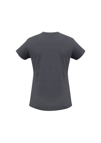 Ice Womens Short Sleeve Tee Charcoal back view