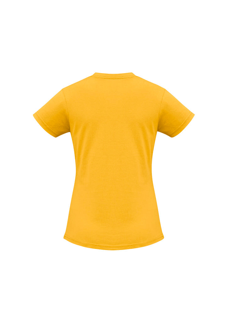 Ice Womens Short Sleeve Tee Gold back view