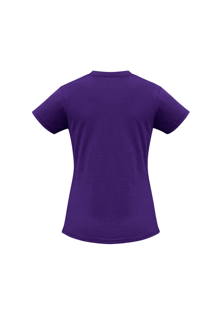 Ice Womens Short Sleeve Tee Purple back view