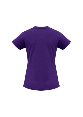 Ice Womens Short Sleeve Tee Purple back view