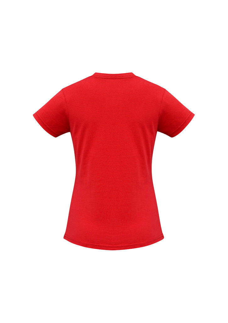 Ice Womens Short Sleeve Tee Red back view