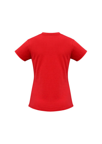 Ice Womens Short Sleeve Tee Red back view