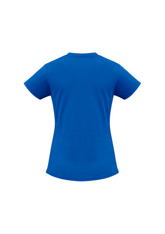 Ice Womens Short Sleeve Tee Royal back view