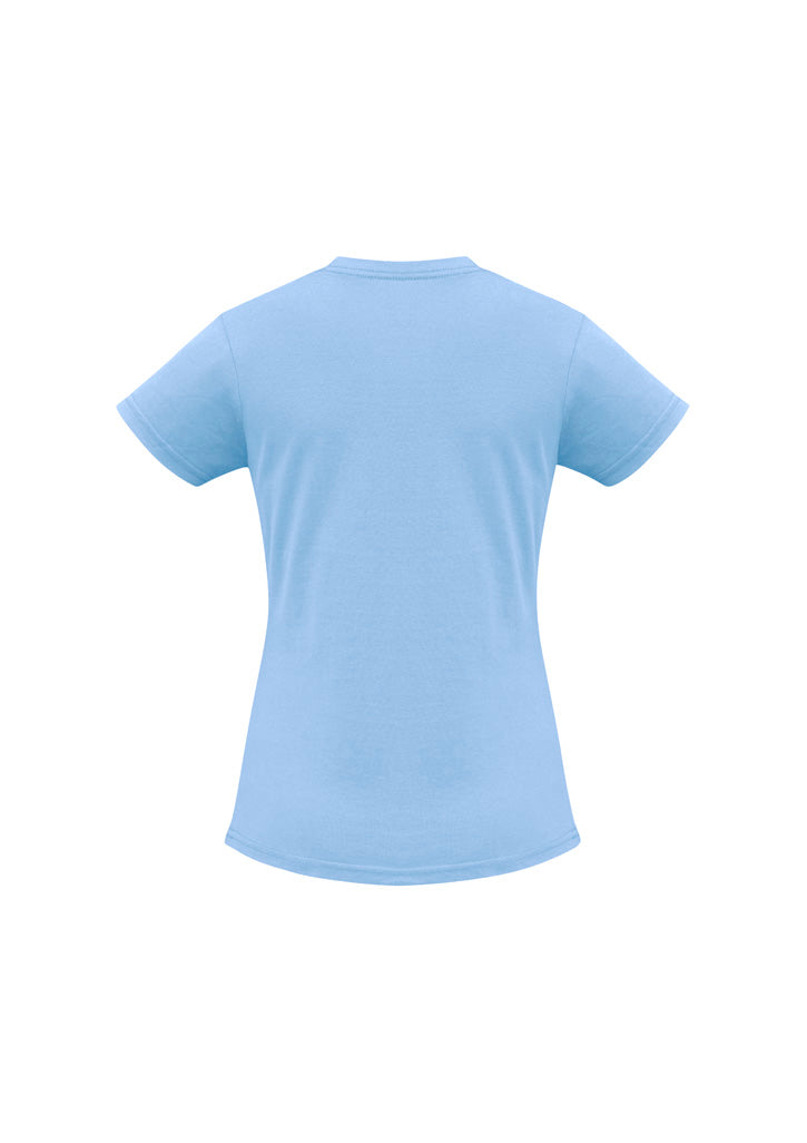 Ice Womens Short Sleeve Tee Spring Blue back view