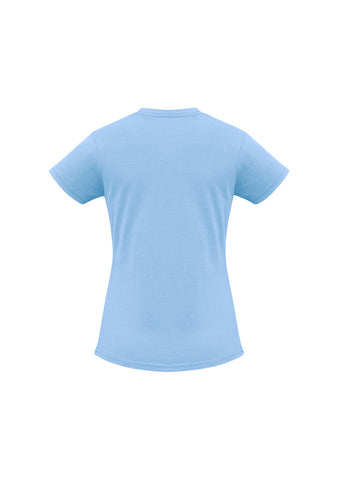 Ice Womens Short Sleeve Tee Spring Blue back view