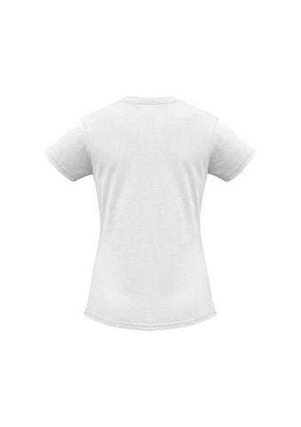 Ice Womens Short Sleeve Tee White back view