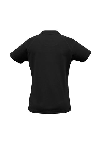 Sprint Womens Short Sleeve Tee Black back view