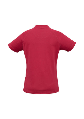 Sprint Womens Short Sleeve Tee Red back view