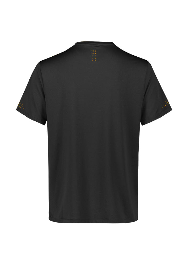 Balance Mens Short Sleeve Tee Black/Gold back view