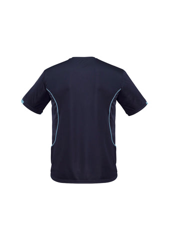 Razor Mens Short Sleeve Tee Navy/Sky back view