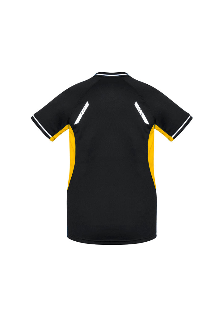 Renegade Womens Short Sleeve Tee Black/Gold/Silver back view