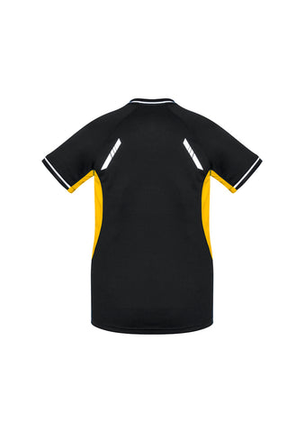 Renegade Womens Short Sleeve Tee Black/Gold/Silver back view
