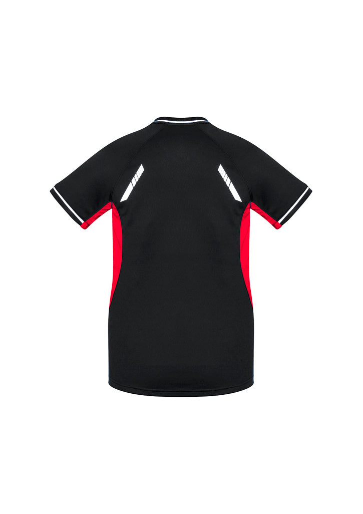 Renegade Womens Short Sleeve Tee Black/Red/Silver back view