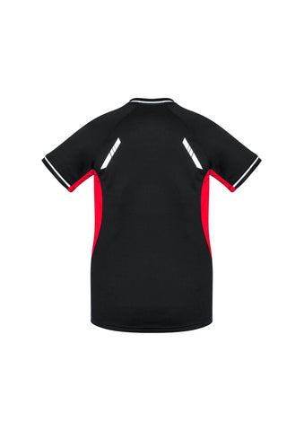 Renegade Womens Short Sleeve Tee Black/Red/Silver back view