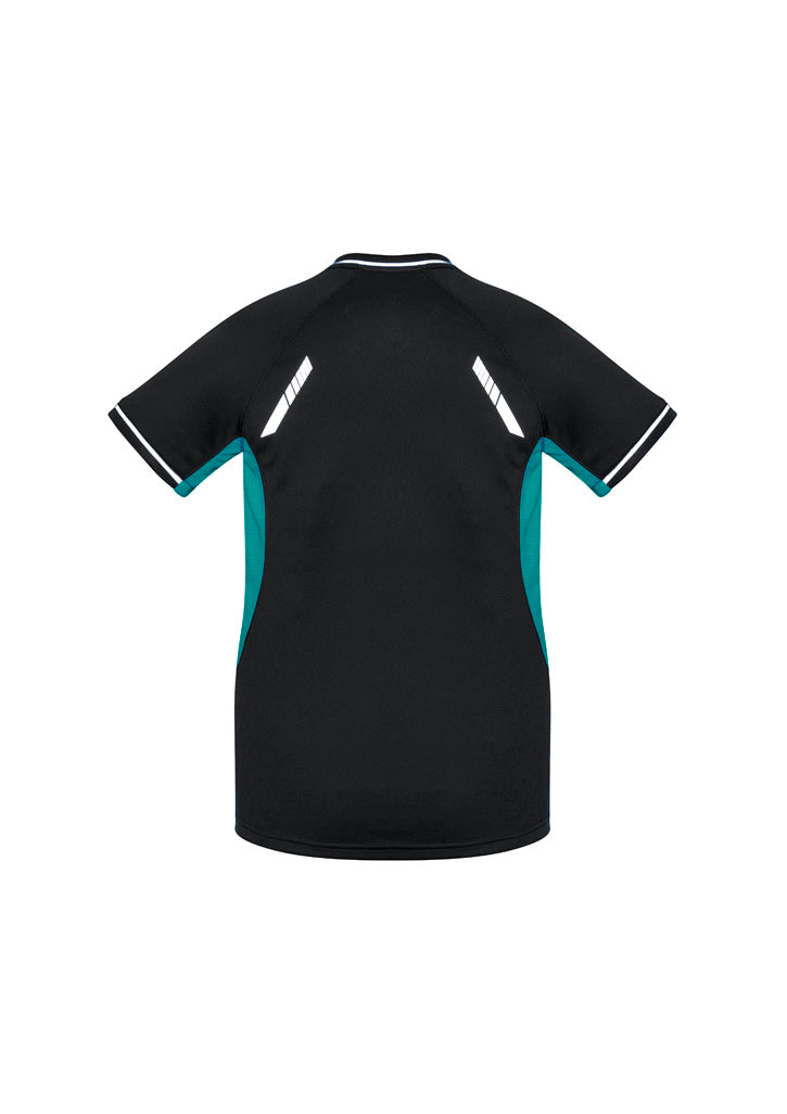 Renegade Womens Short Sleeve Tee Black/Teal/Silver back view