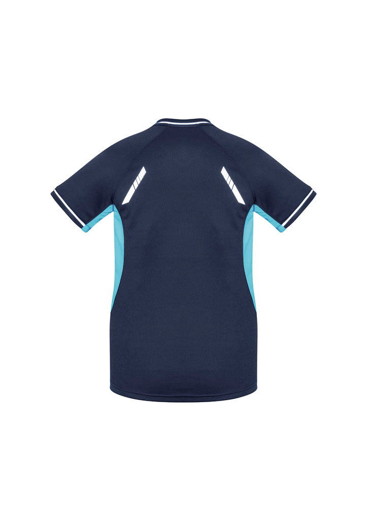 Renegade Womens Short Sleeve Tee Navy/Sky/Silver back view