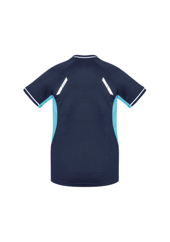 Renegade Womens Short Sleeve Tee Navy/Sky/Silver back view
