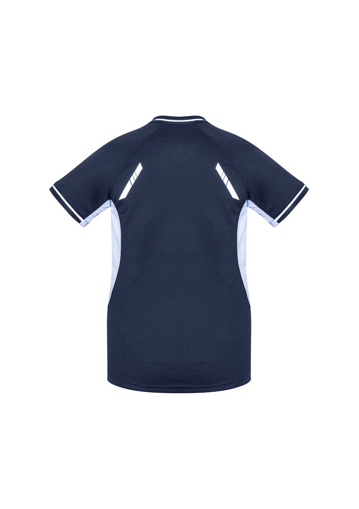 Renegade Womens Short Sleeve Tee Navy/White/Silver back view
