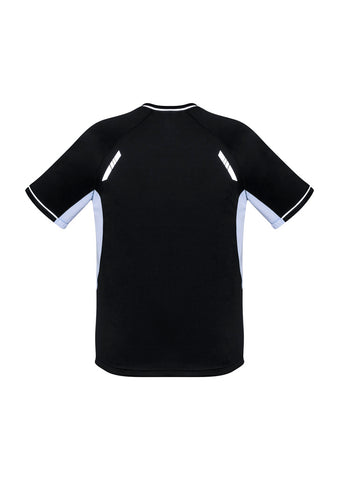 Renegade Mens Short Sleeve Tee Black/White/Silver back view