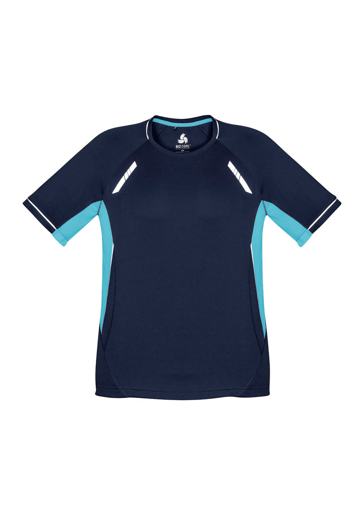Renegade Mens Short Sleeve Tee Navy/Sky/Silver front view