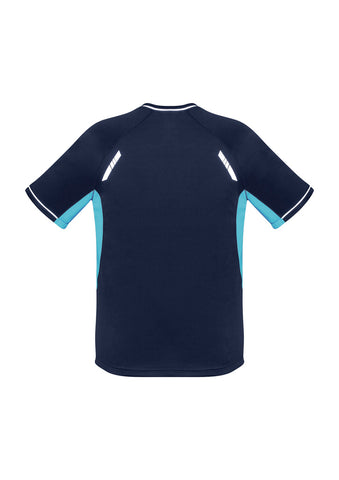Renegade Mens Short Sleeve Tee Navy/Sky/Silver back view