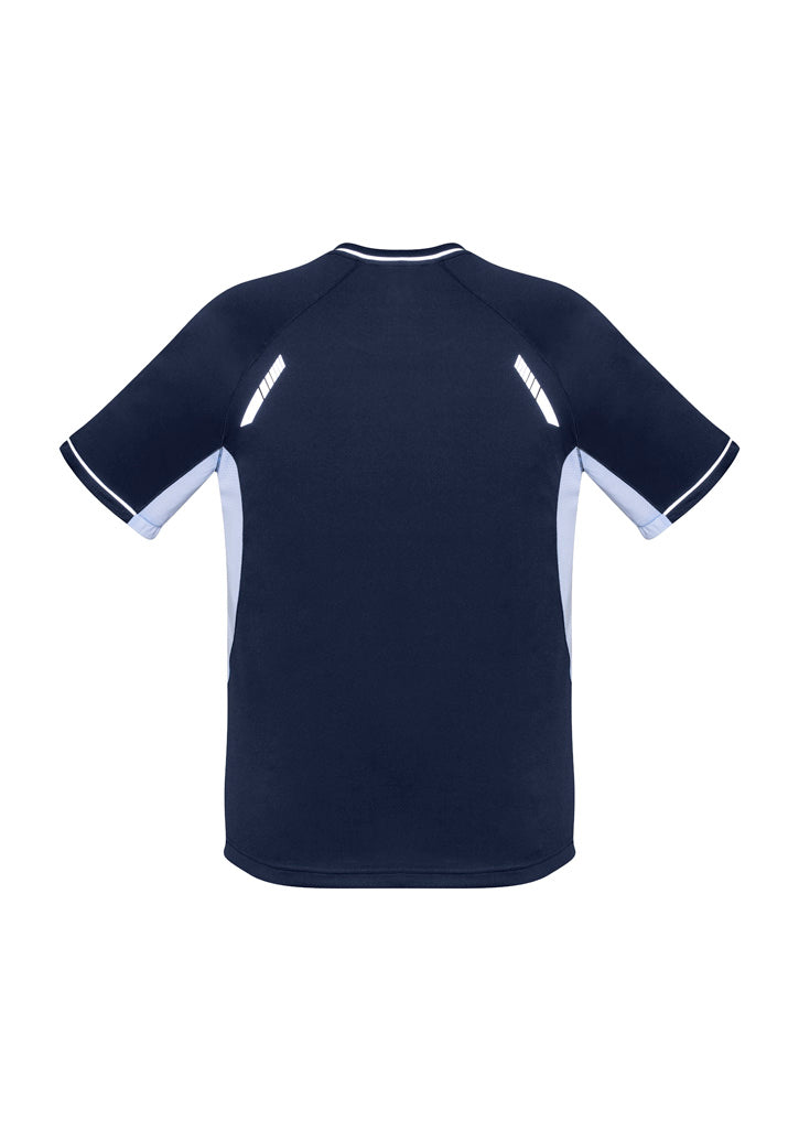 Renegade Mens Short Sleeve Tee Navy/White/Silver back view