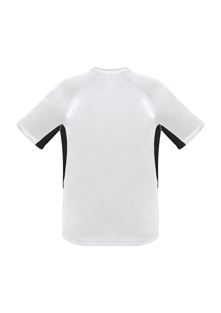 Renegade Mens Short Sleeve Tee White/Black/Silver back view