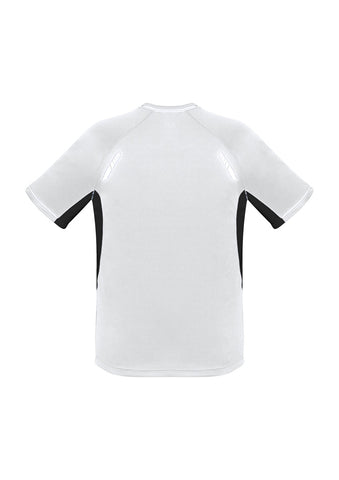 Renegade Mens Short Sleeve Tee White/Black/Silver back view