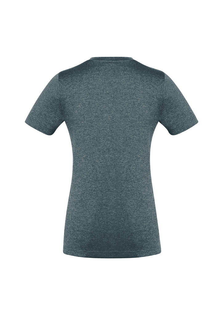 Aero Womens Short Sleeve Tee Charcoal back view