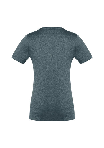 Aero Womens Short Sleeve Tee Charcoal back view