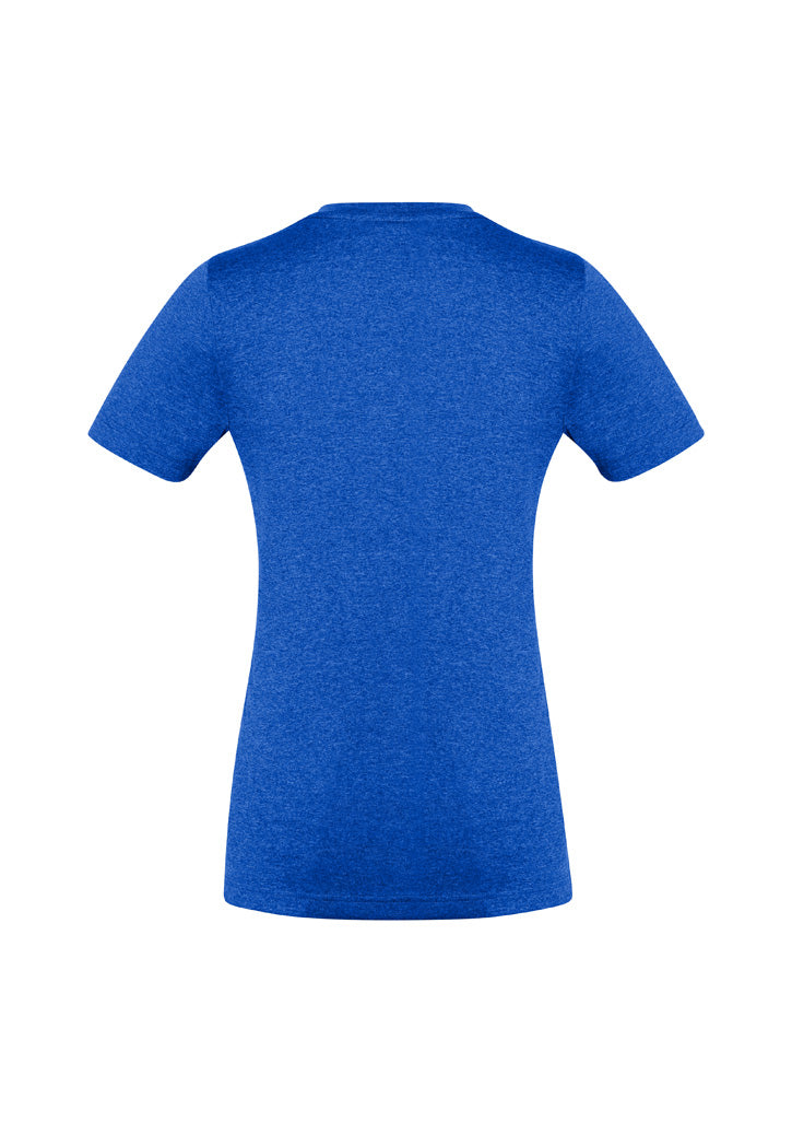 Aero Womens Short Sleeve Tee Electric Blue back view