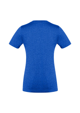 Aero Womens Short Sleeve Tee Electric Blue back view