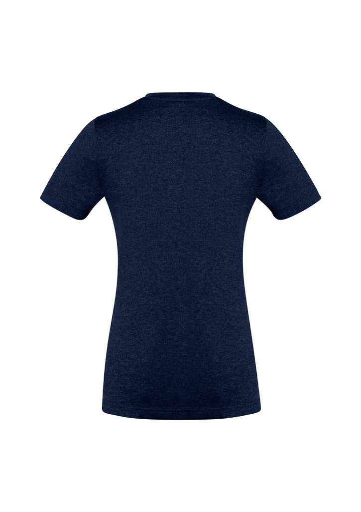 Aero Womens Short Sleeve Tee Navy back view