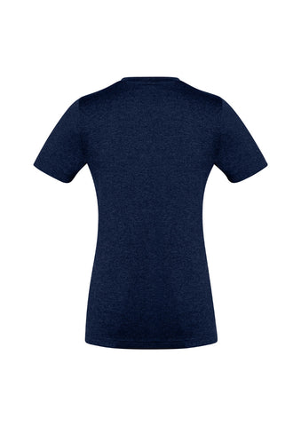 Aero Womens Short Sleeve Tee Navy back view