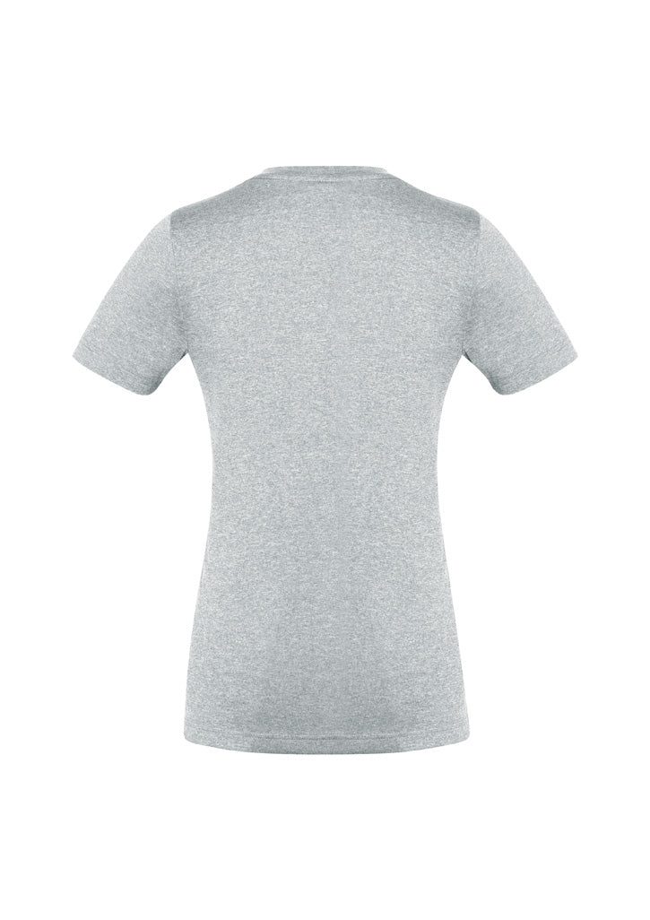 Aero Womens Short Sleeve Tee Silver back view