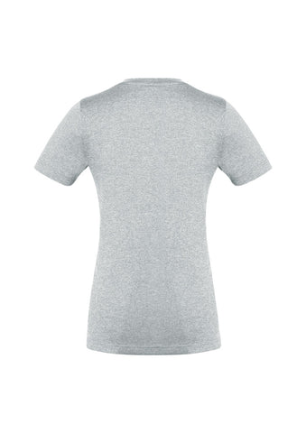 Aero Womens Short Sleeve Tee Silver back view
