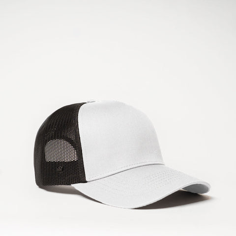UC25500 UFlex Classic Ultra-lite 5 Panel Trucker Cap - White / Black Mesh
