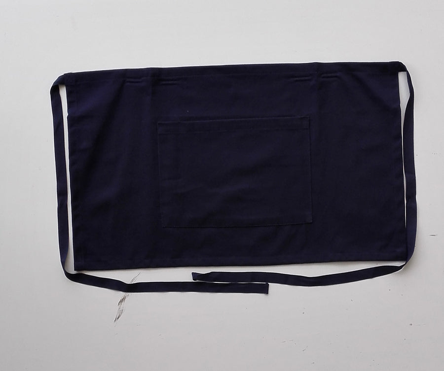 Cotton Drill Quarter Apron-With Pocket in Navy